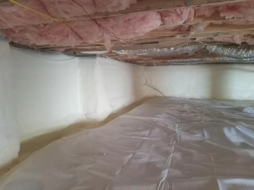 Crawl space encapsulation with closed-cell spray foam for Roof Maintenance in Knightdale